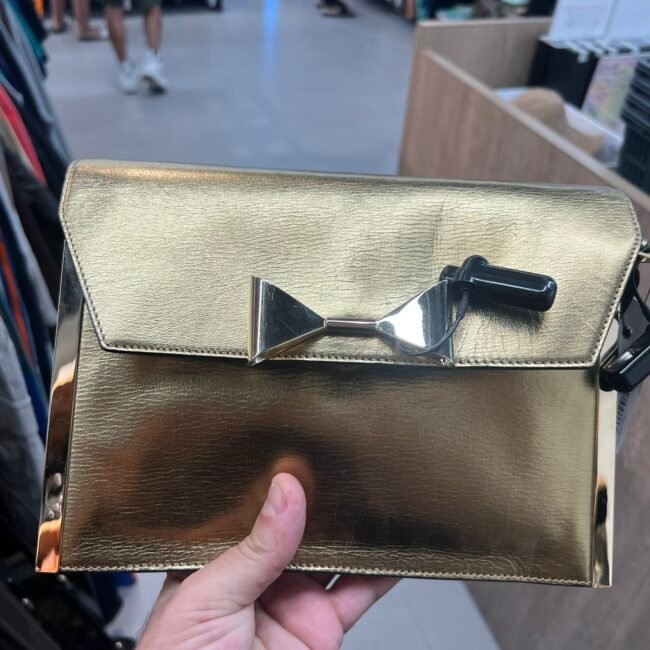 תיק ערב Chloé Rachel Bison VQA  זהב יוקרתי